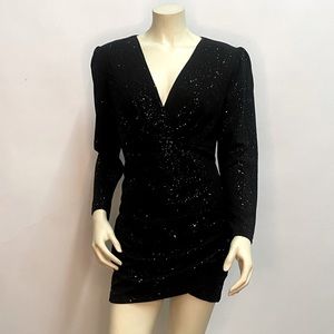 Black shimmering cocktail dress (L)